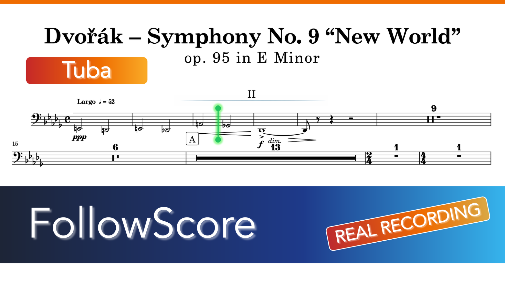 Symphony No. 9 in E Minor, Op. 95 — II. Largo — Tuba