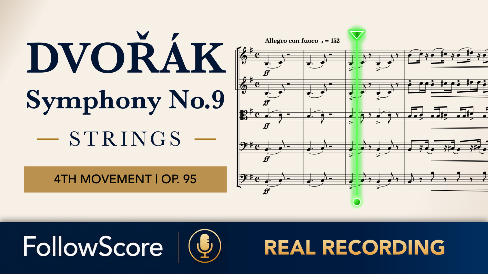 Symphony No. 9 in E Minor, Op. 95 — IV. Allegro con fuoco — Strings