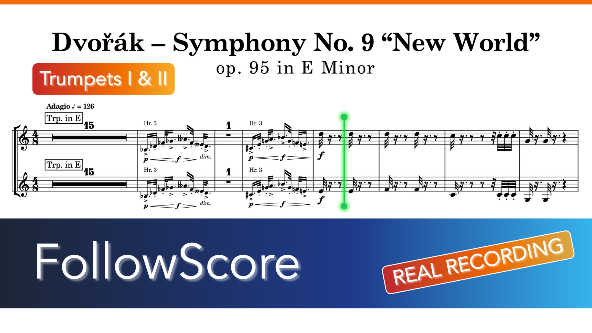 Symphony No. 9 in E Minor, Op. 95 — Complete Symphony — Trumpet
