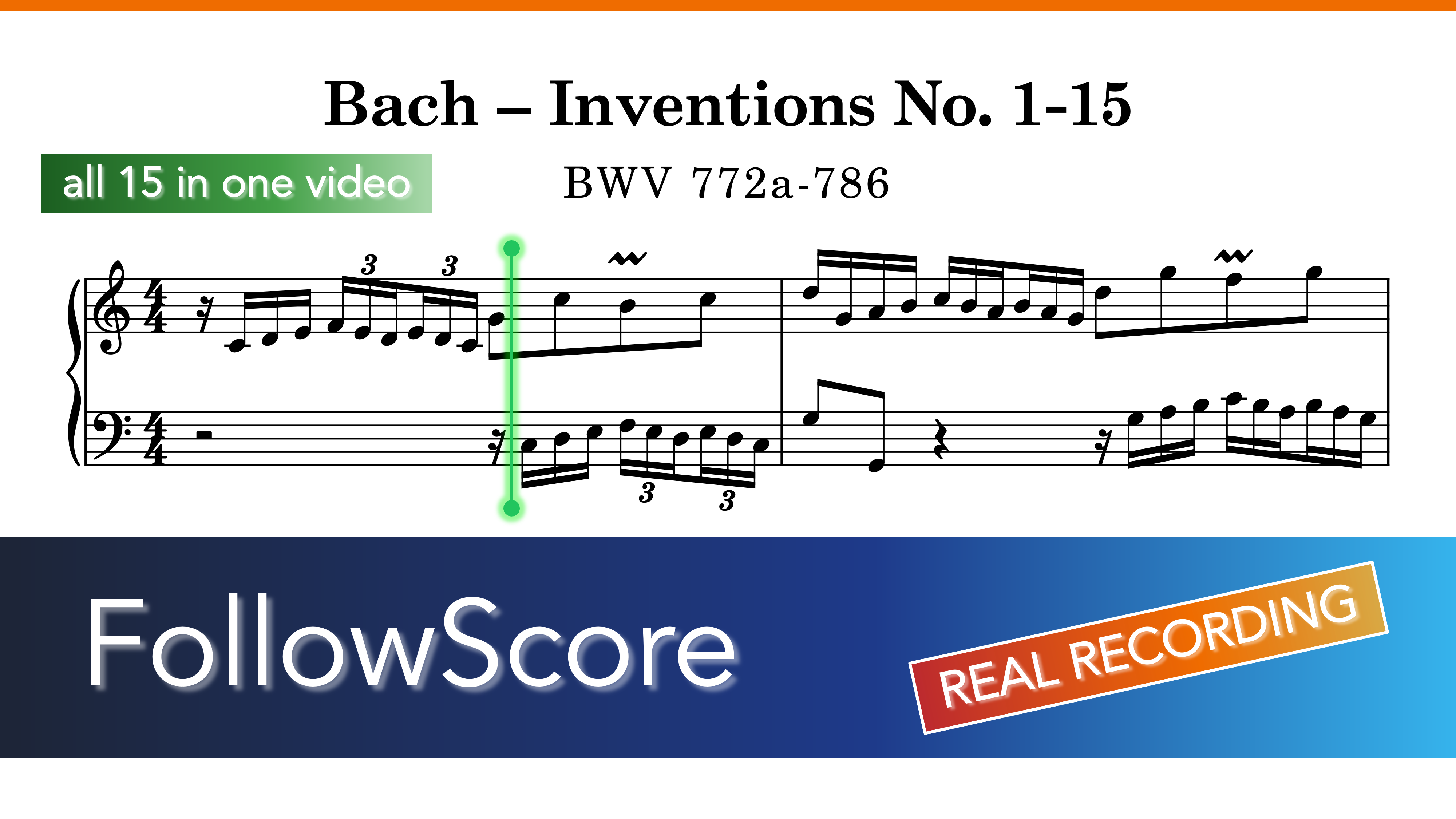 15 Inventions, BWV 772–786 — Complete Cycle — Piano