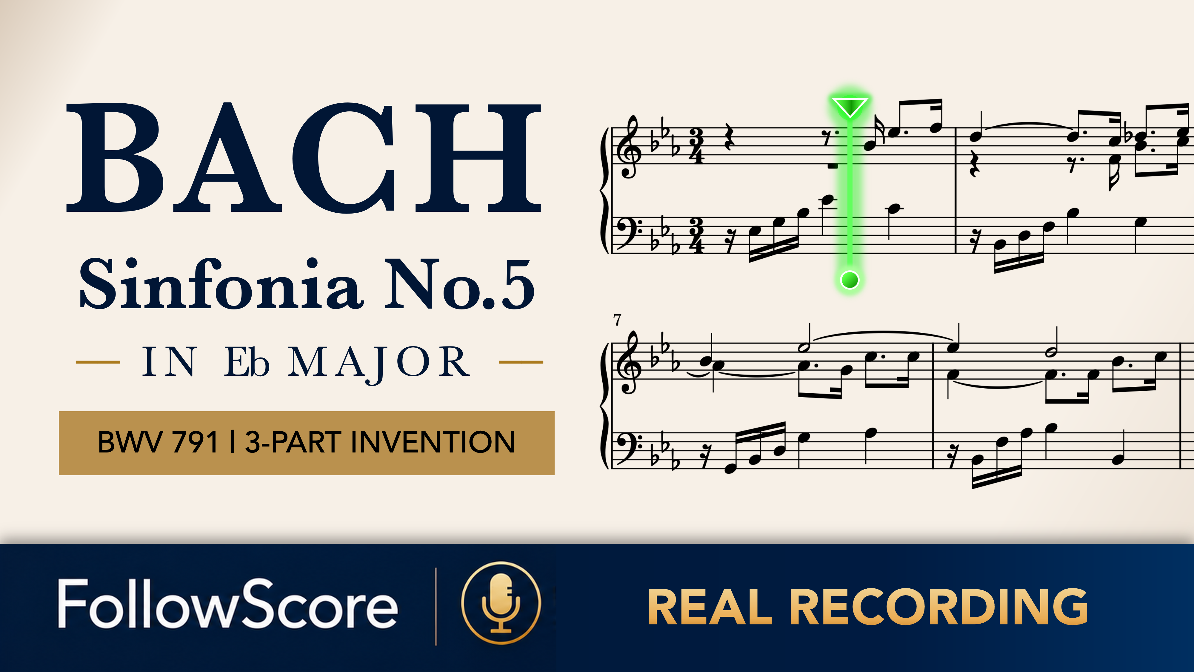 15 Sinfonias, BWV 787–801 — No. 5, BWV 791 — Piano