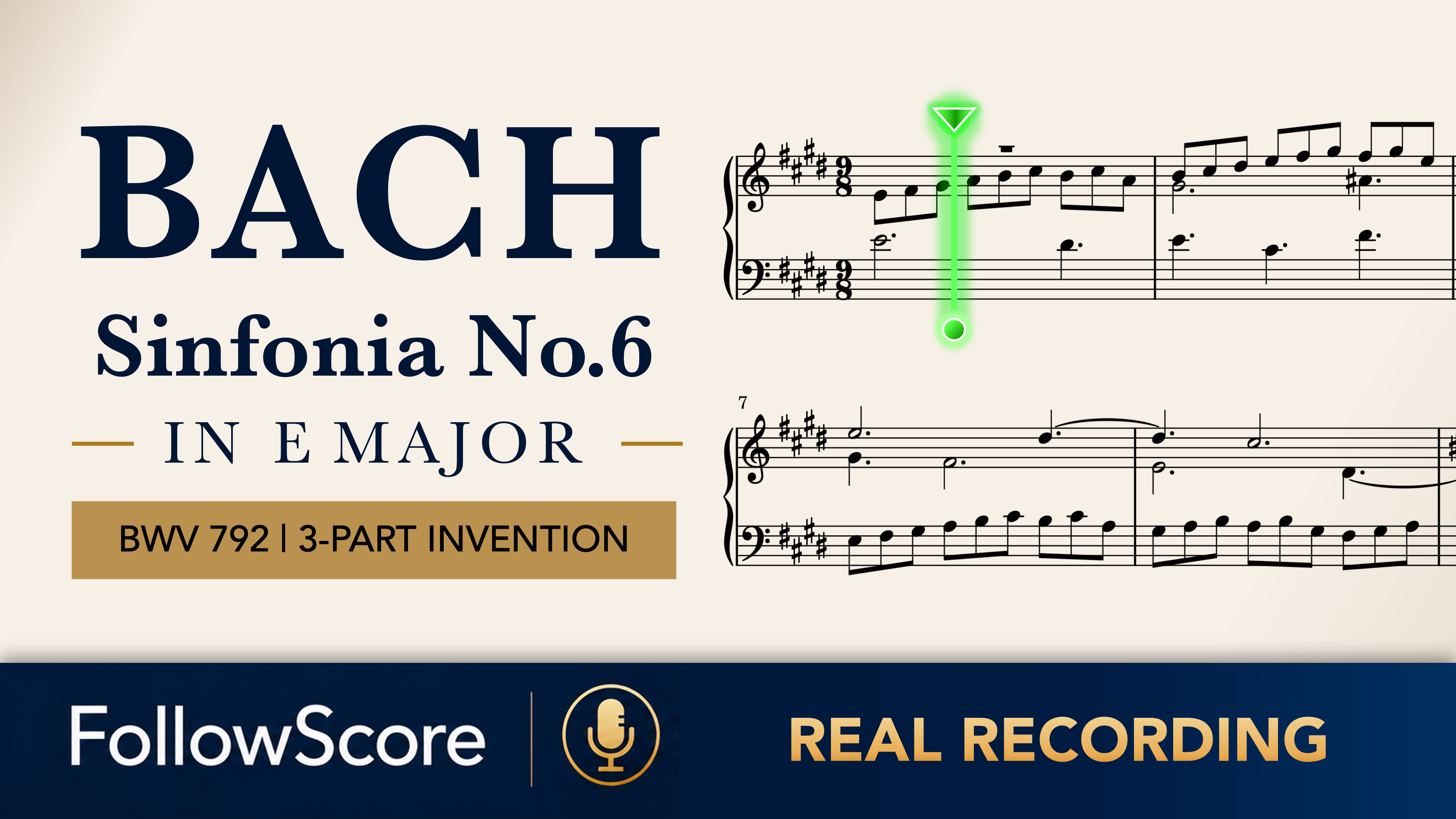 15 Sinfonias, BWV 787–801 — No. 6, BWV 792 — Piano