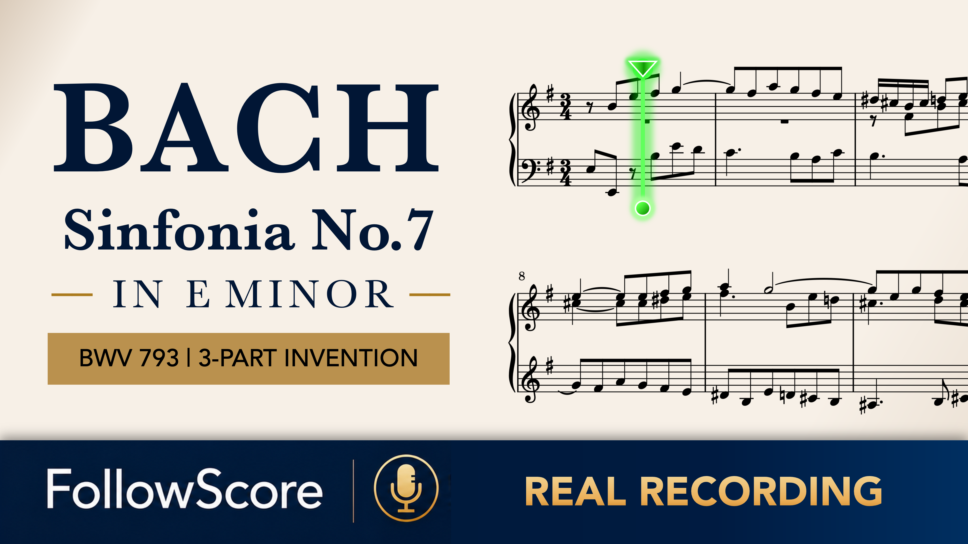 15 Sinfonias, BWV 787–801 — No. 7, BWV 793 — Piano