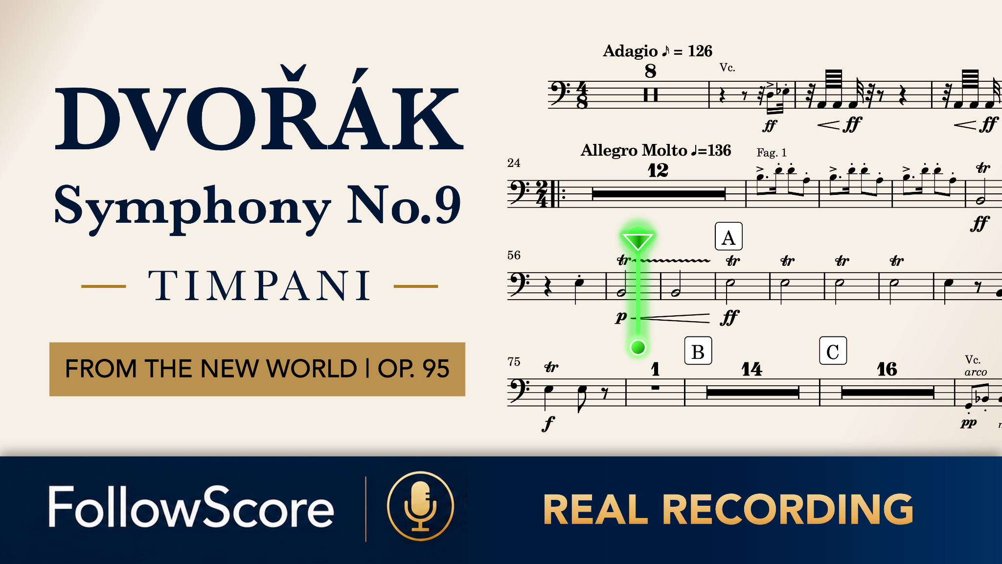 Symphony No. 9 in E Minor, Op. 95 — Complete Symphony — Timpani