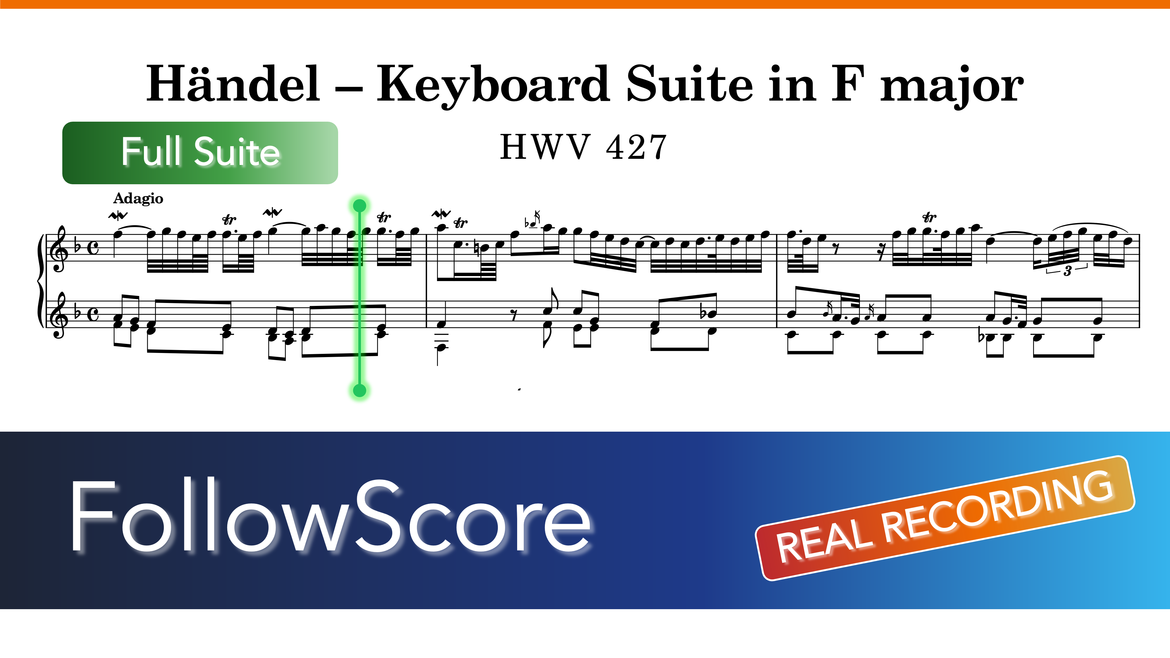 Keyboard Suite in F Major, HWV 427 — Complete Suite — Piano