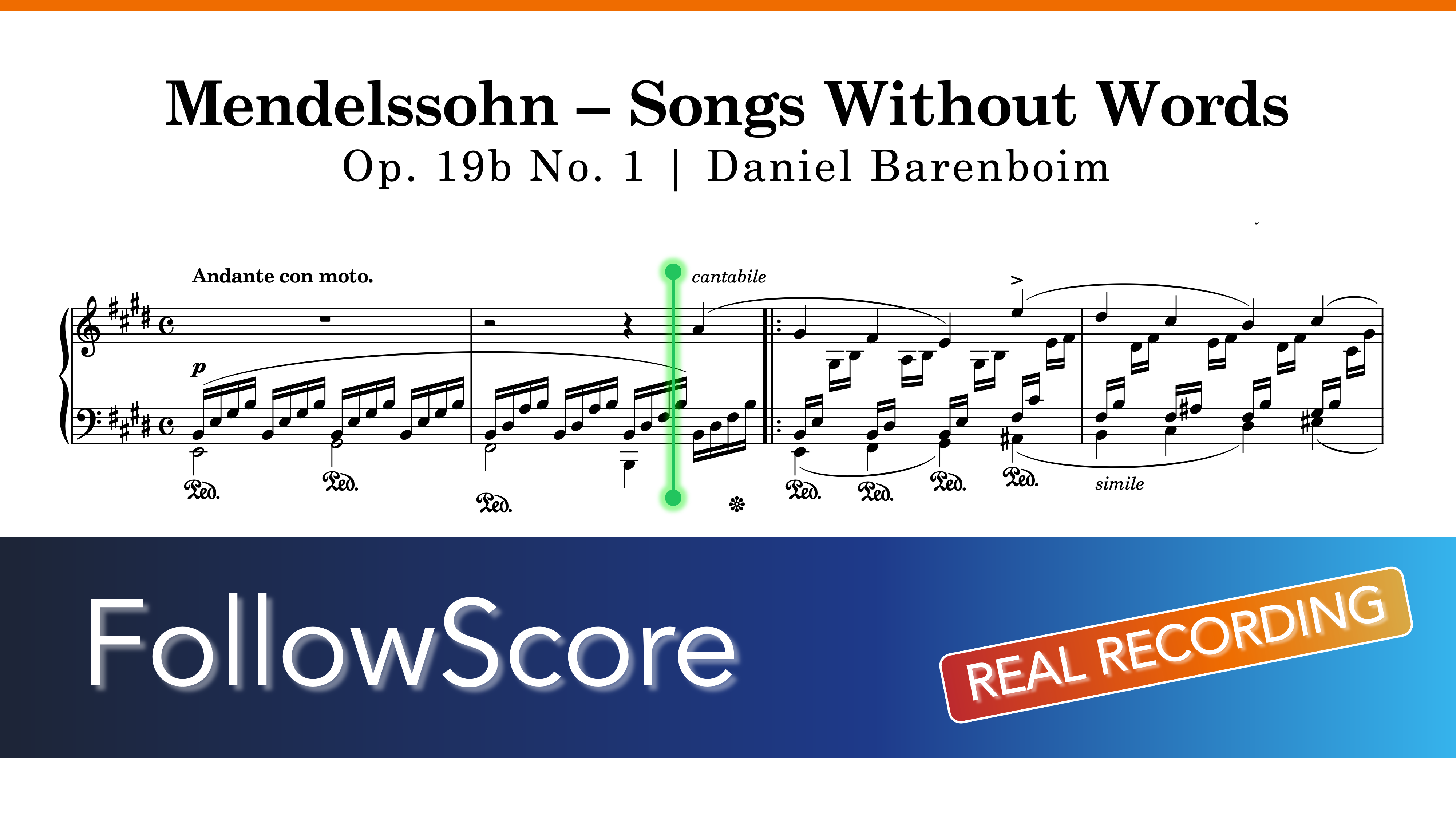 Song Without Words example: Song Without Words, Op. 19b No. 1