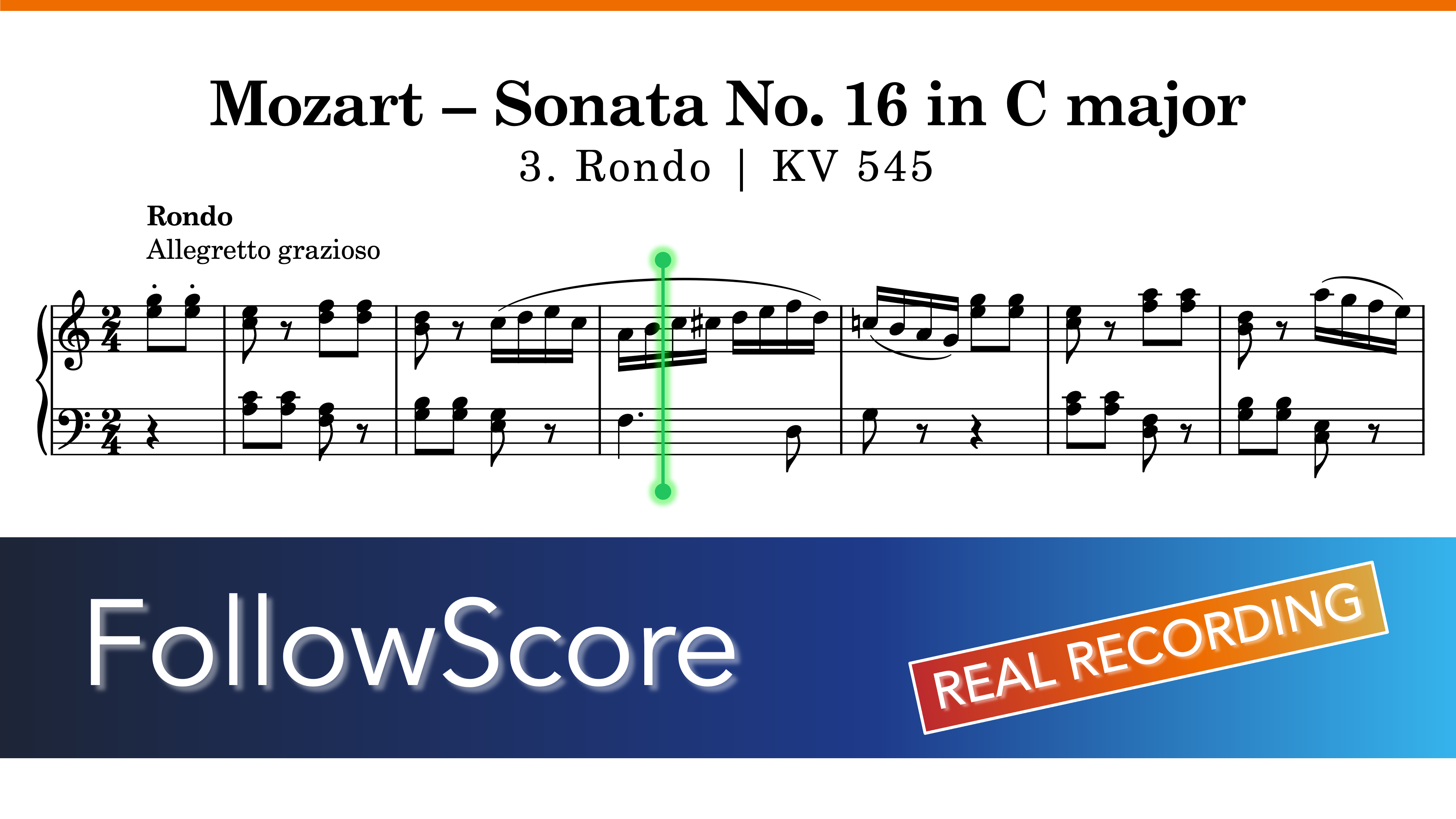 Piano Sonata No. 16 in C Major, K. 545 — III. Rondo: Allegretto grazioso — Piano