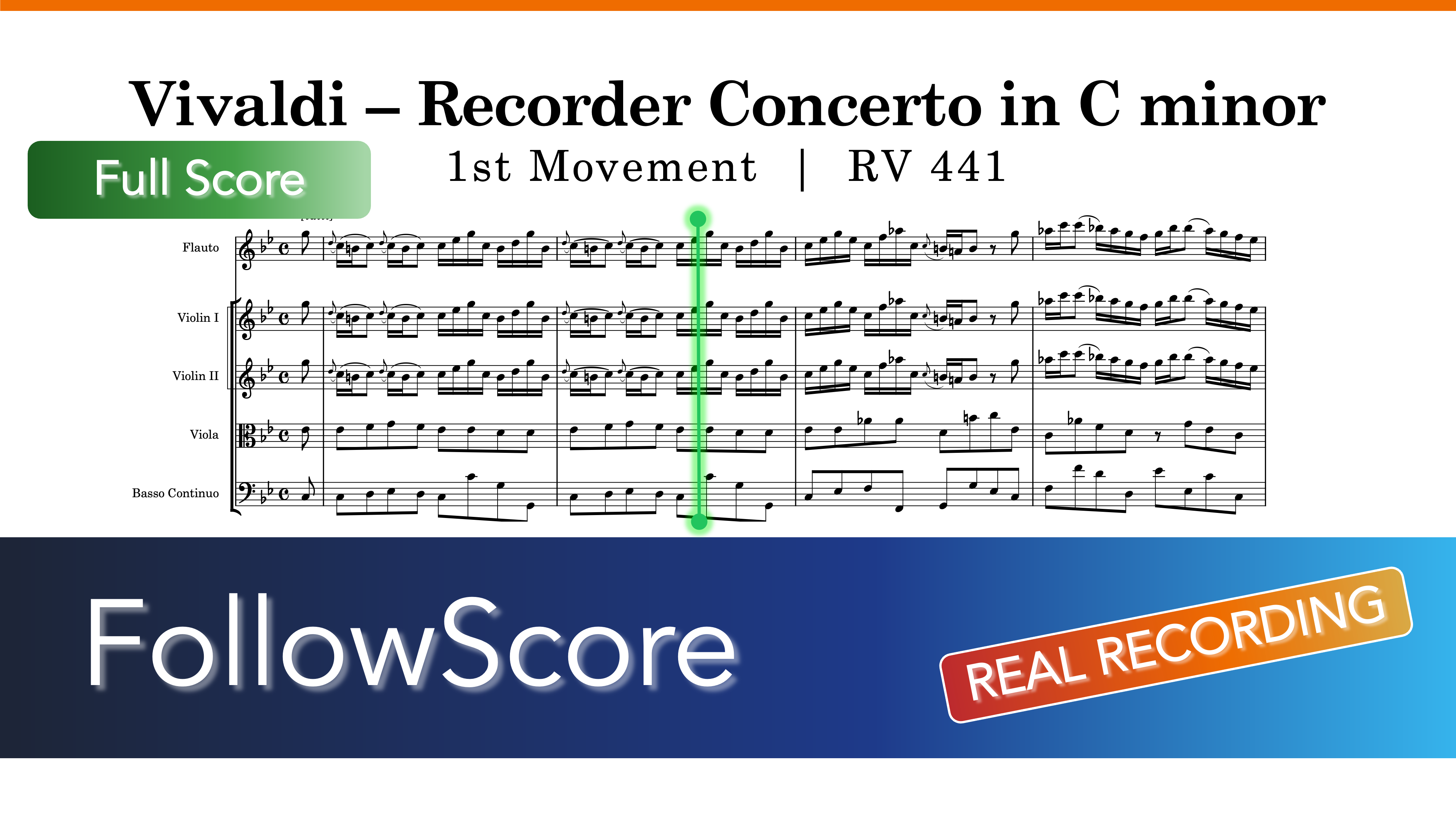 Recorder Concerto in C Minor, RV 441 — I. Allegro non molto — Recorder